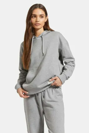 Cross Loop French Terry Hoodie - Heather Grey