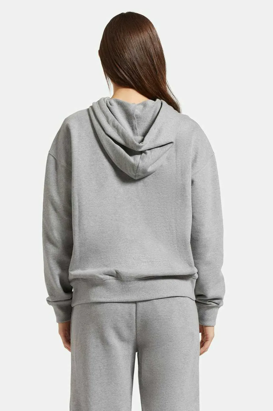 Cross Loop French Terry Hoodie - Heather Grey