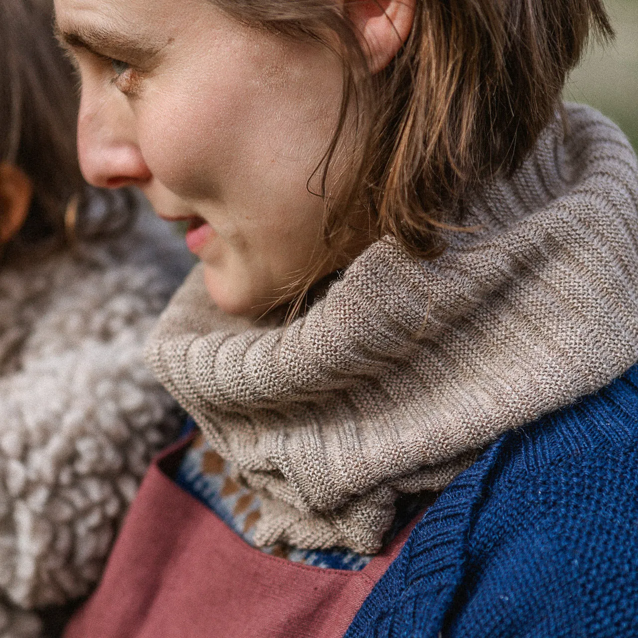 Crossknit Tube Scarf - 100% Baby Alpaca (Adults)