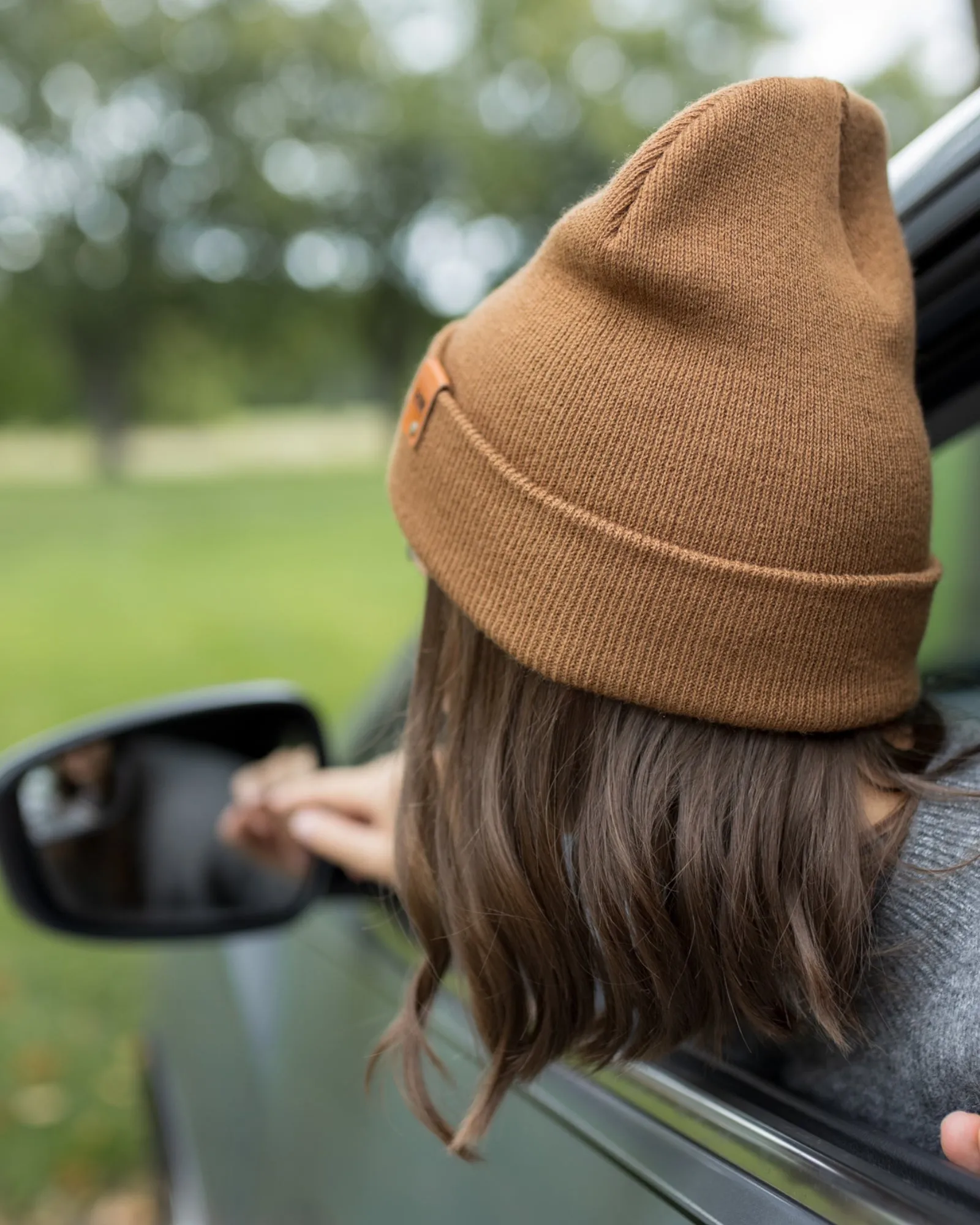 CTD100 HAAKWEAR Knit Cuffed Beanie / Hat - Camel Brown, Made in USA