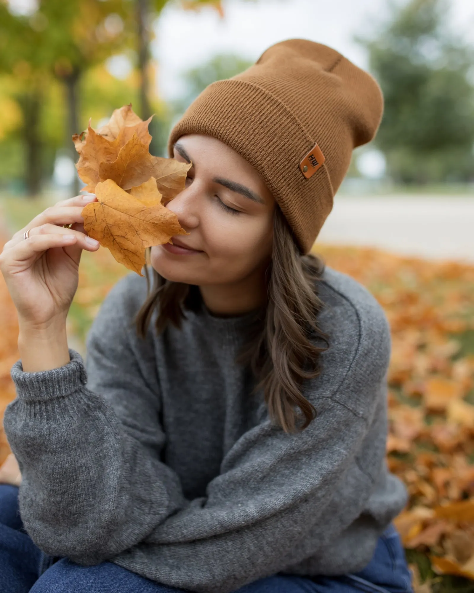 CTD100 HAAKWEAR Knit Cuffed Beanie / Hat - Camel Brown, Made in USA