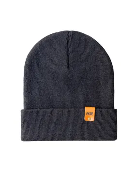 CTD101 HAAKWEAR Knit Cuffed Beanie / Hat - Charcoal Black, Made in USA