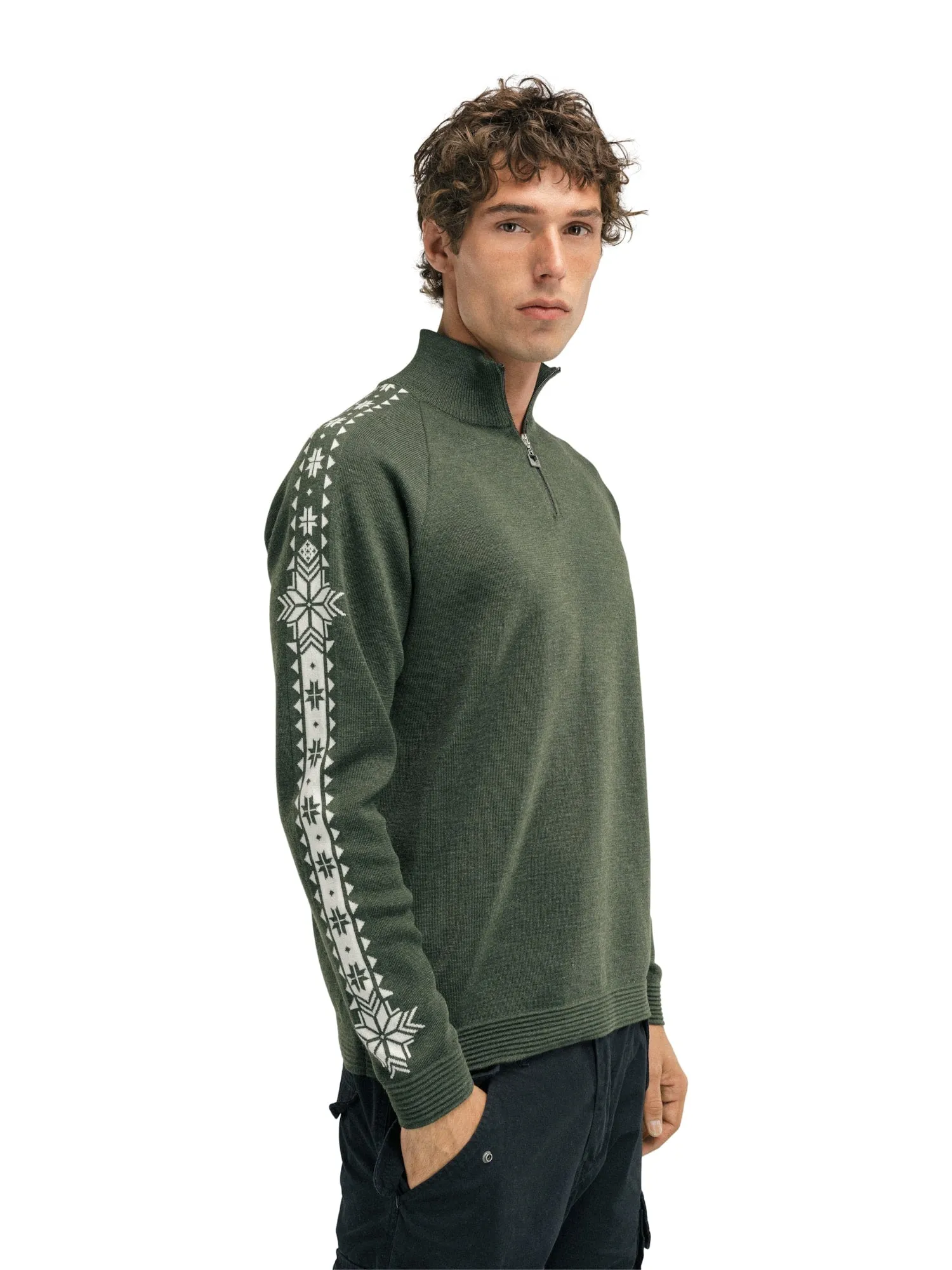 Dale of Norway | Geilo Sweater | Men's | Dark Green/Off White