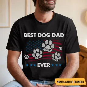 Dog Lovers - Best Dog Dad Ever - Personalized Unisex T-shirt, Hoodie, Sweatshirt