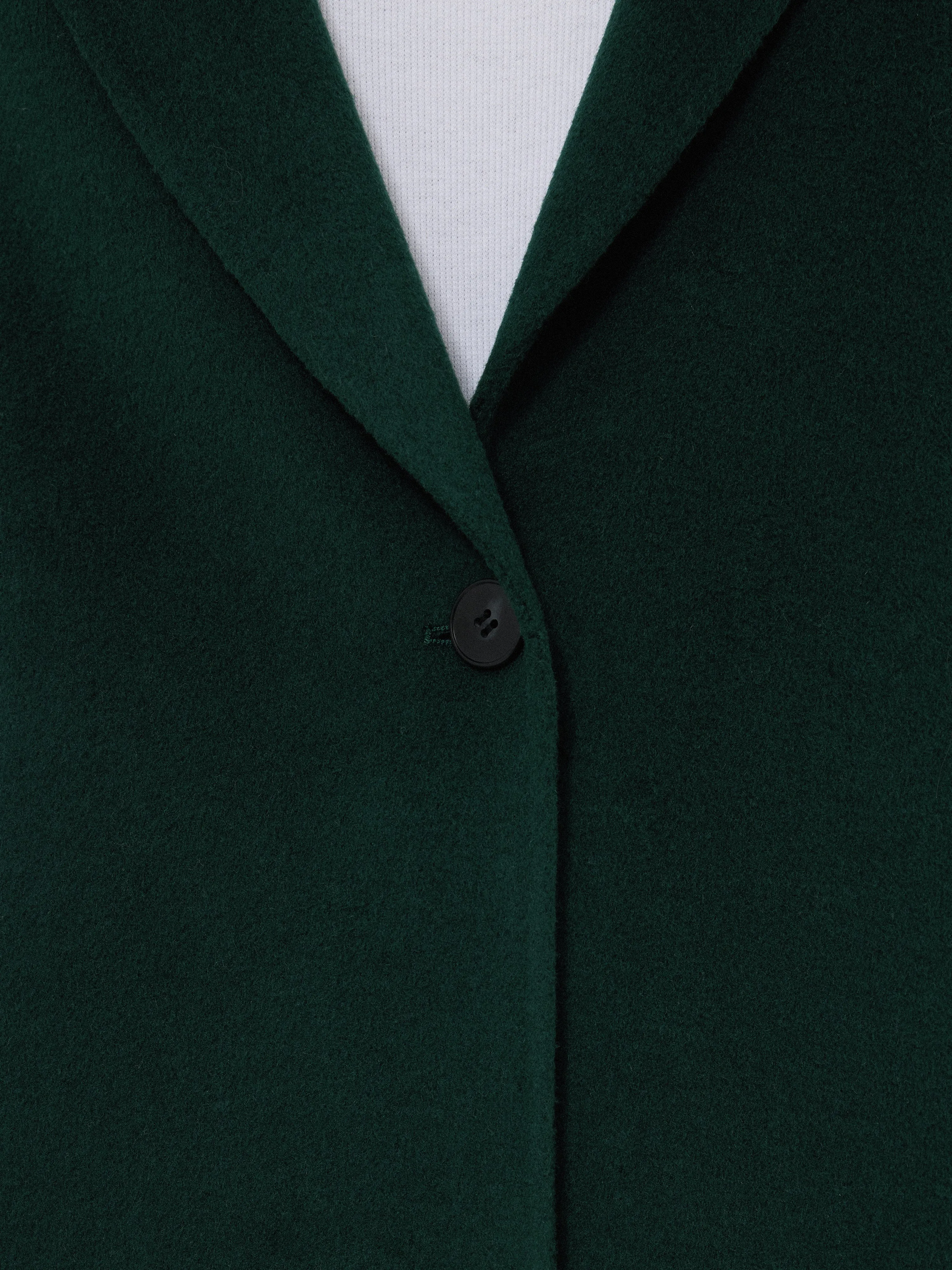 Double Faced Tailored Coat | Green