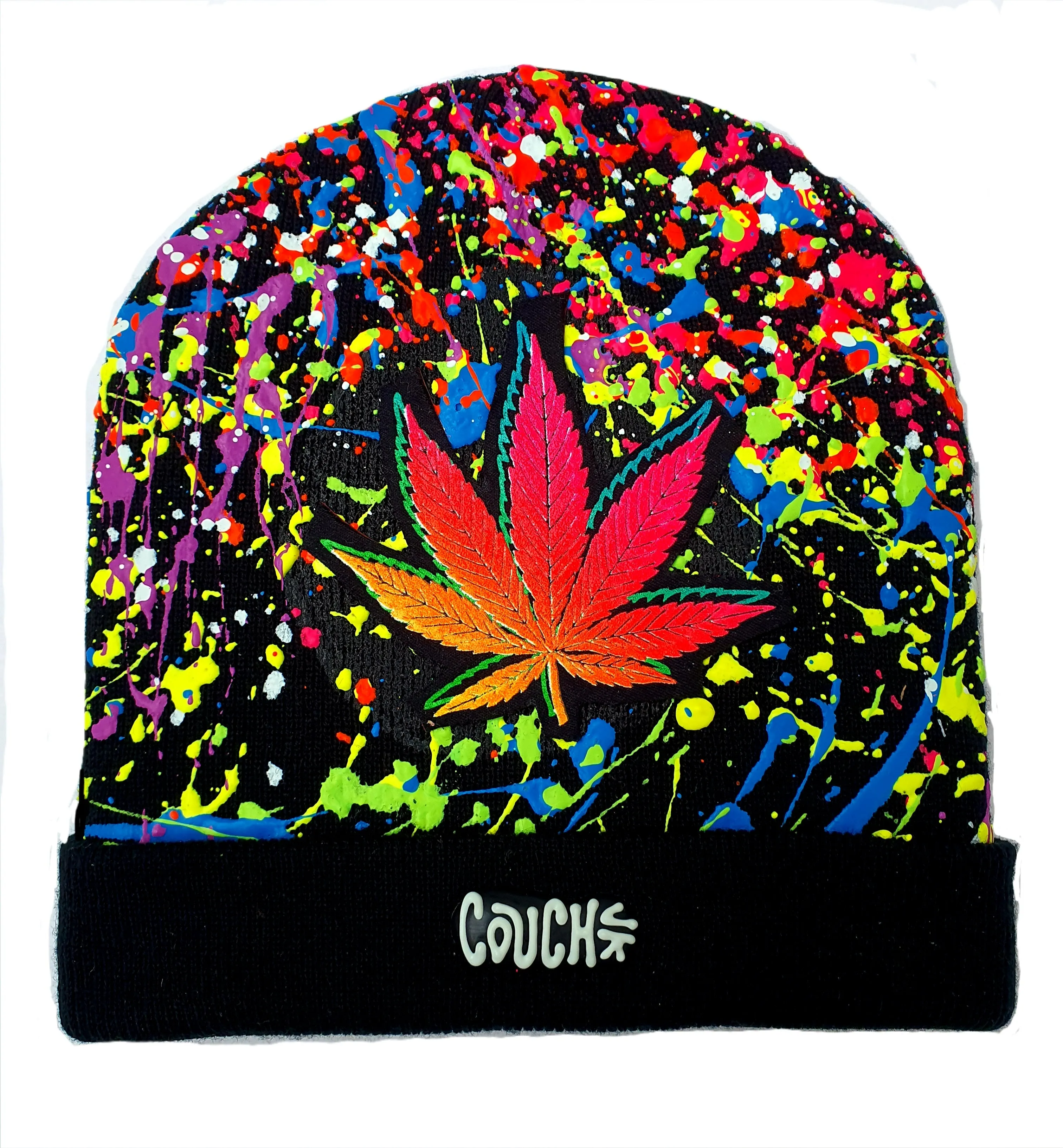 DOUBLE WEEDLEAF BEANIE BLACK