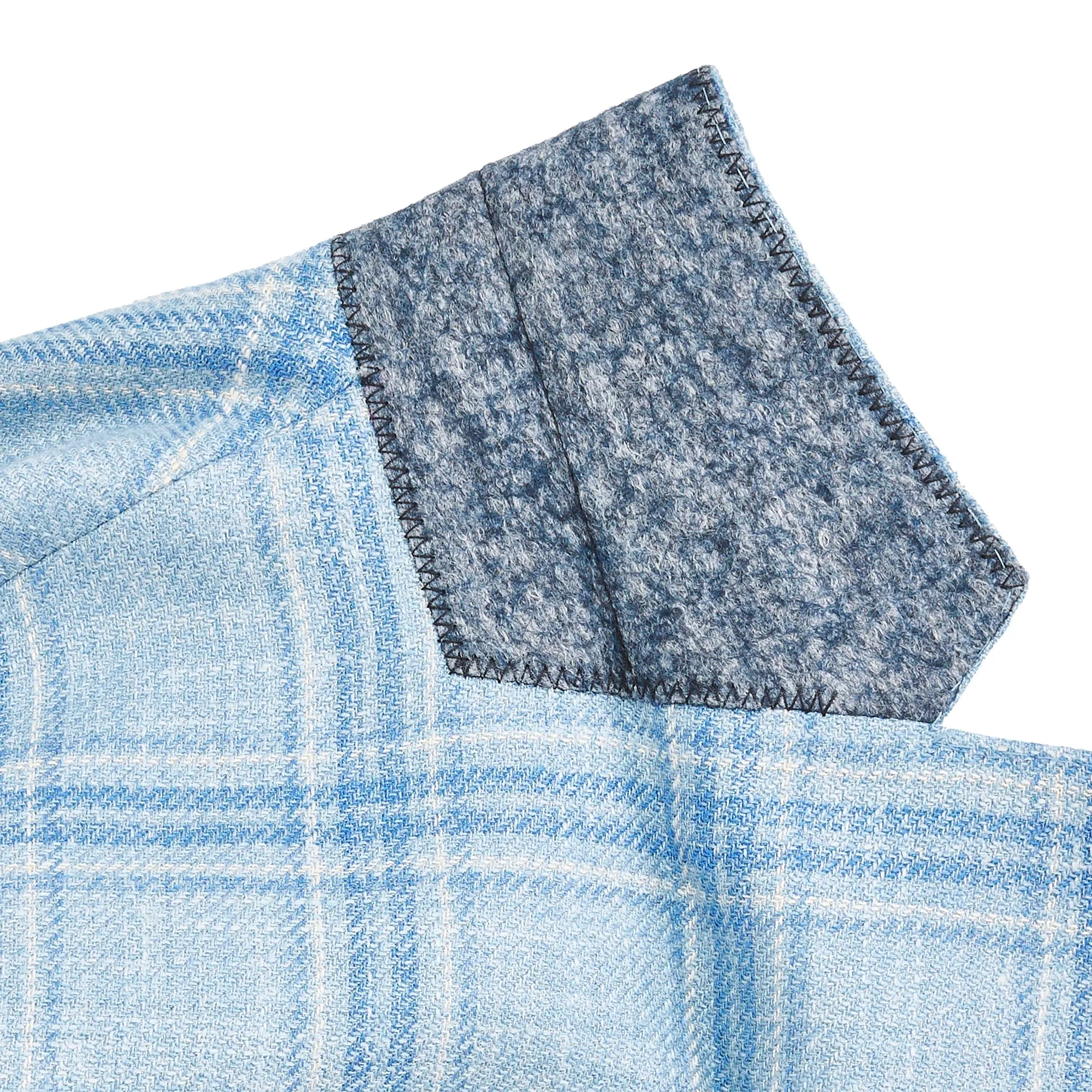 Drago Delicate Blue Plaid Sport Coat