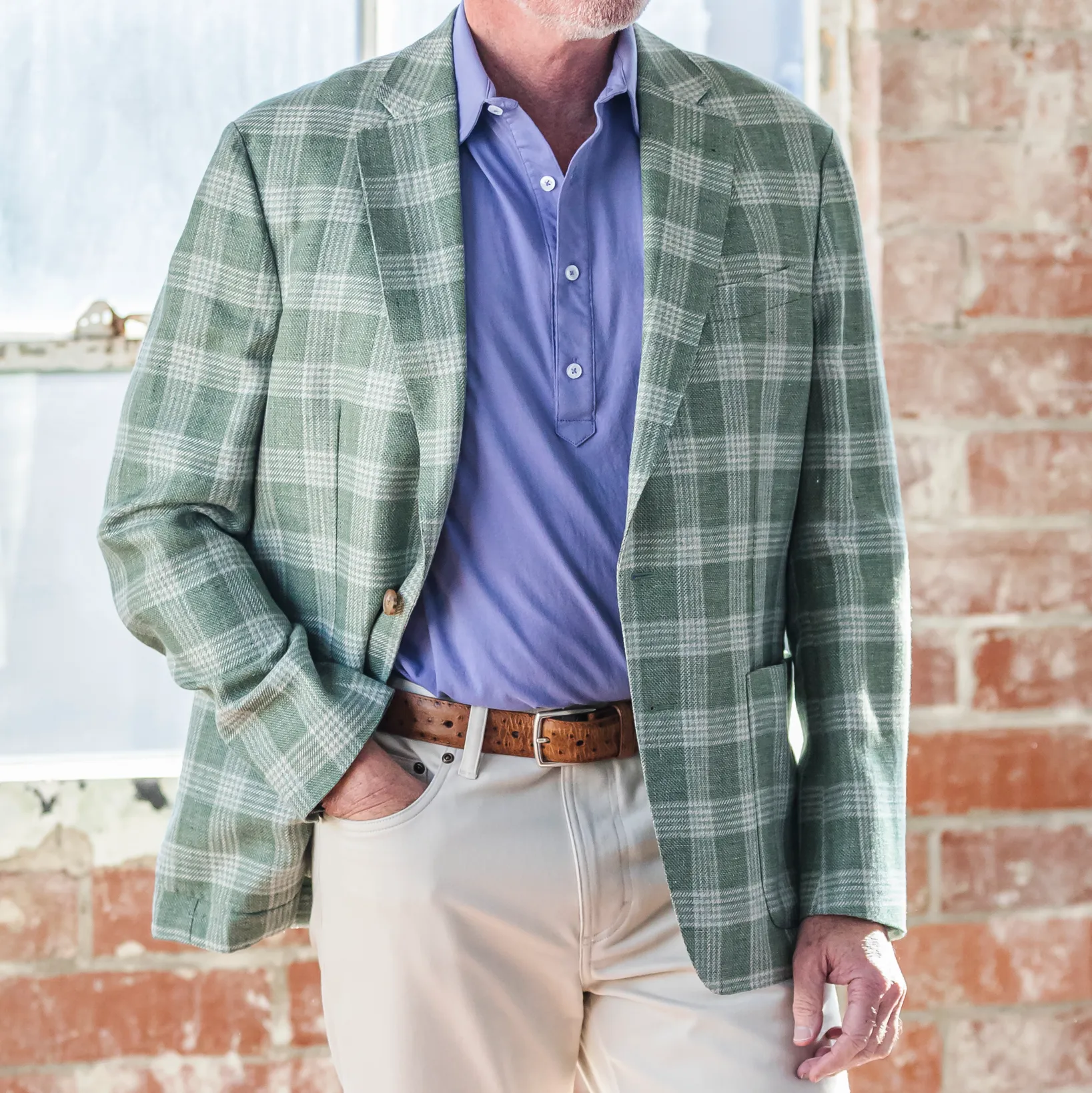 Drago Vintage Green Plaid Sport Coat