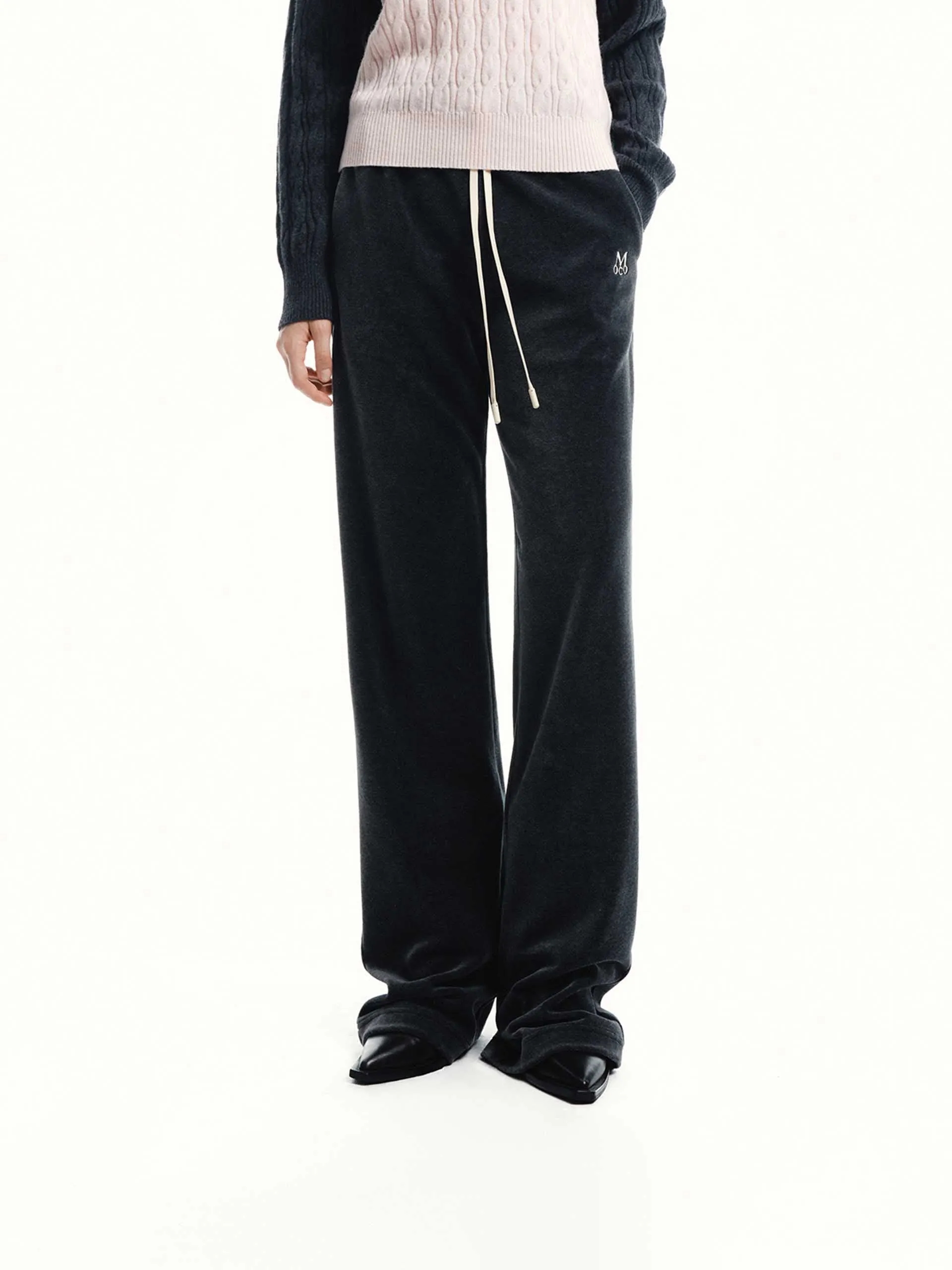 Drawstring Straight Leg Trousers