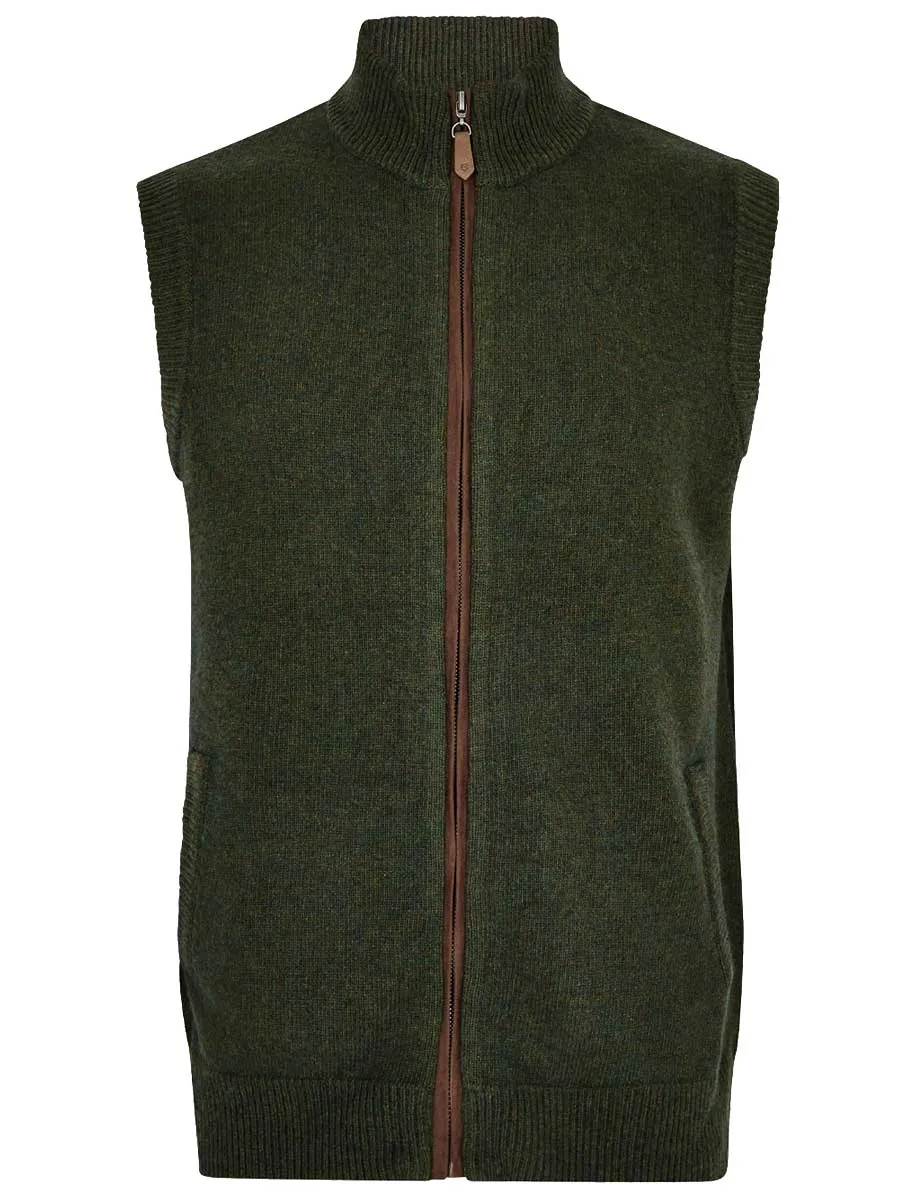 DUBARRY Upperwood Wool Blend Knit Gilet - Men's - Olive