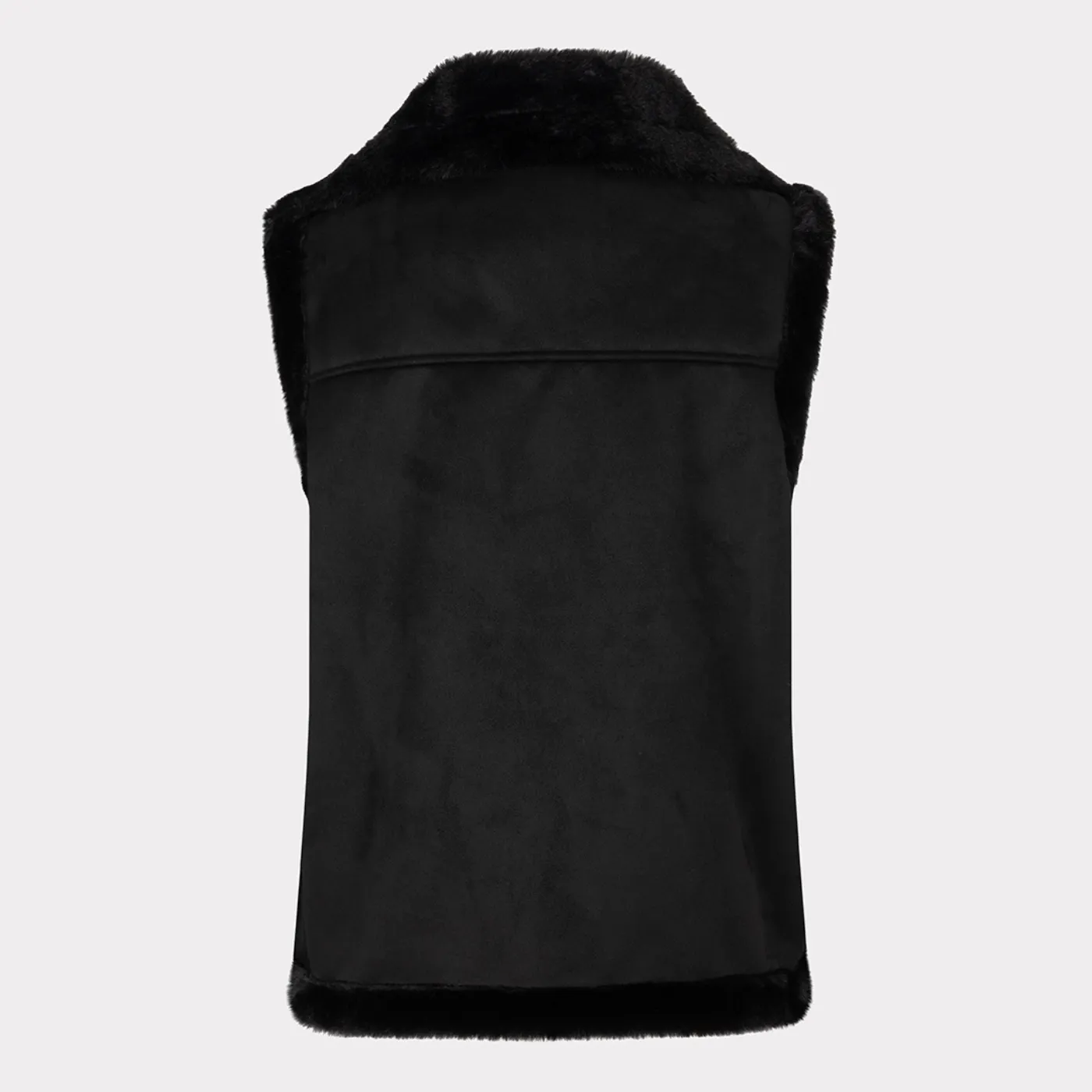 Esqualo Faux Fur Gilet | Black