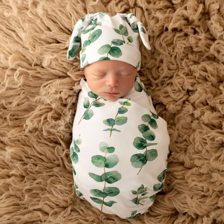 Eucalyptus Beanie Swaddle Set