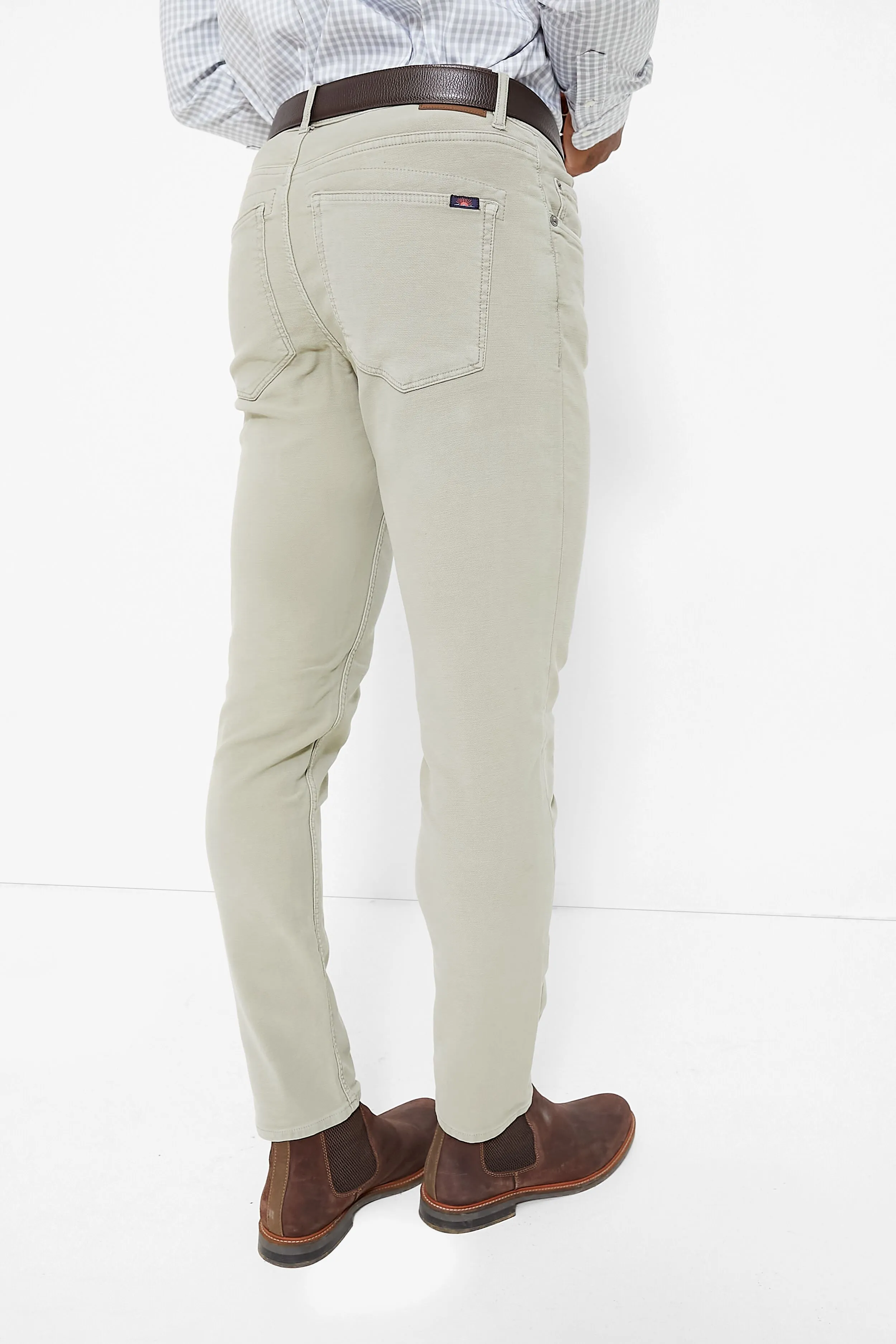 Faded Olive Stretch Terry 5 Pocket