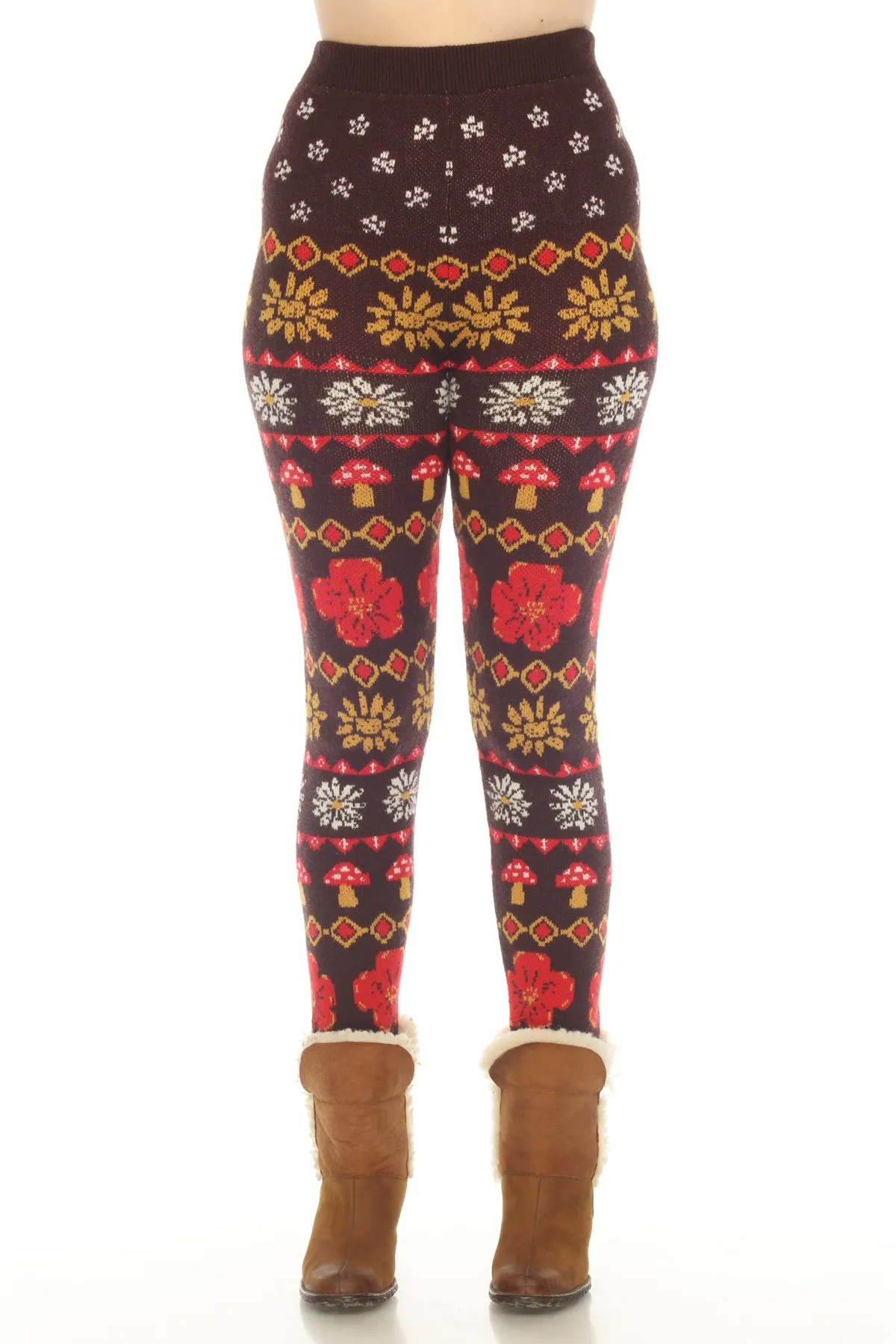 Fair Isle Mushroom Sweater Leggings