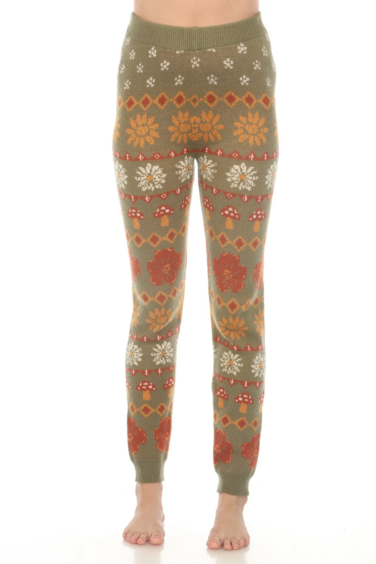 Fair Isle Mushroom Sweater Leggings