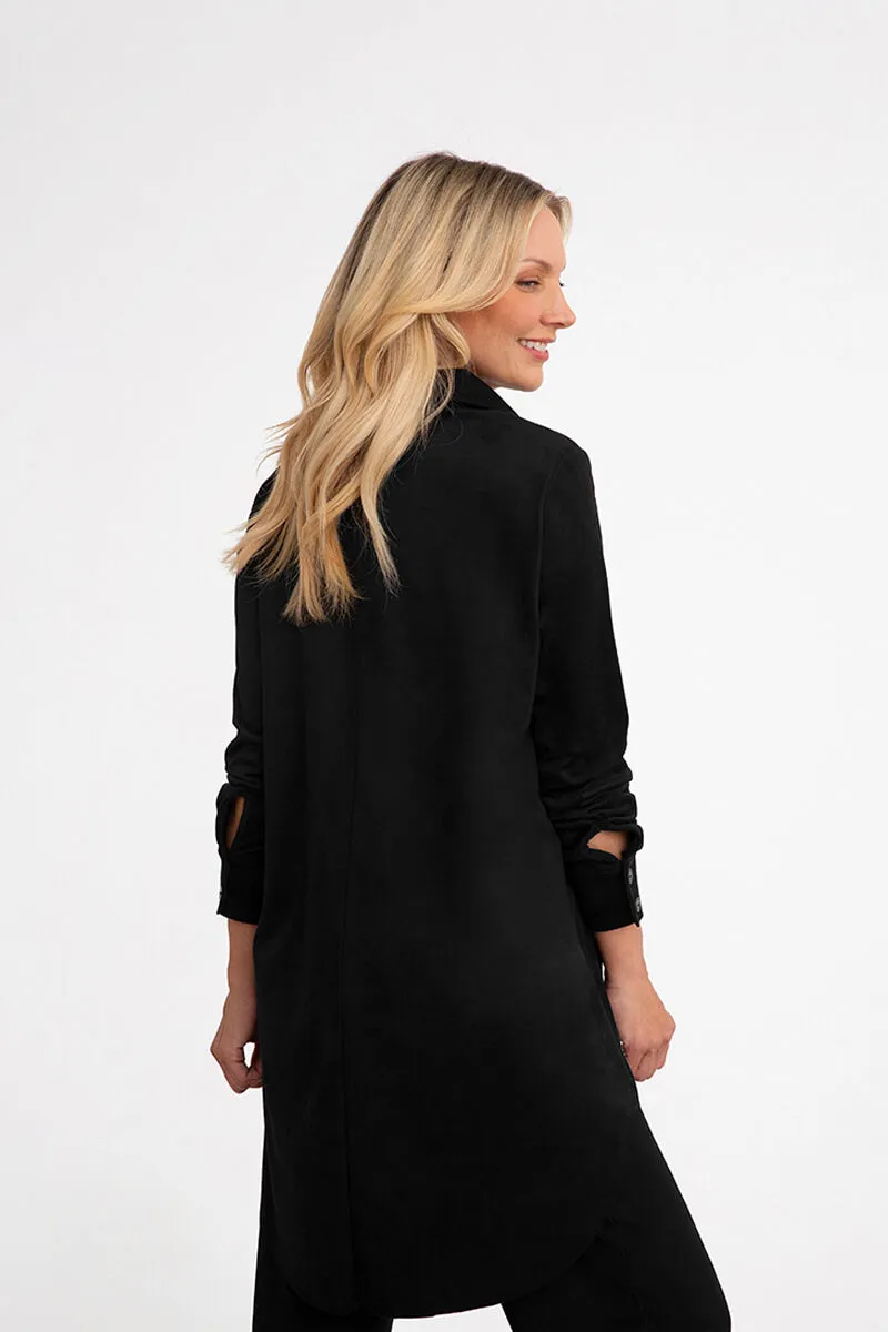 Faux Suede Shirt | Black