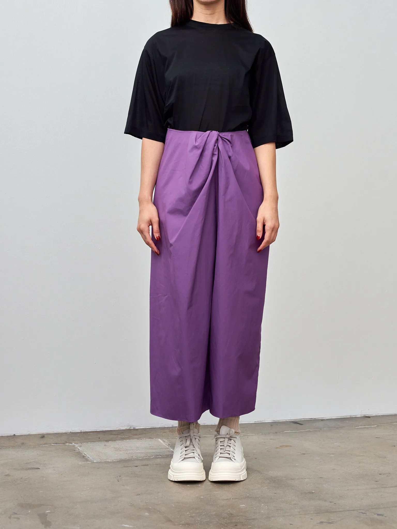 Finx Cotton Weather Twist Skirt - Purple