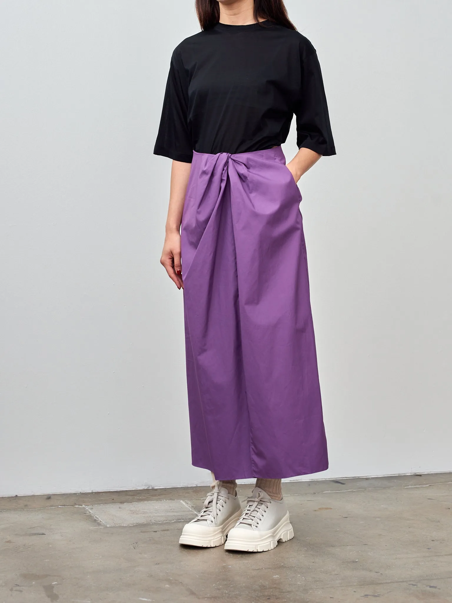 Finx Cotton Weather Twist Skirt - Purple