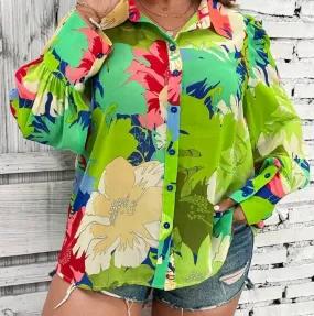 Free size floral shirt for women