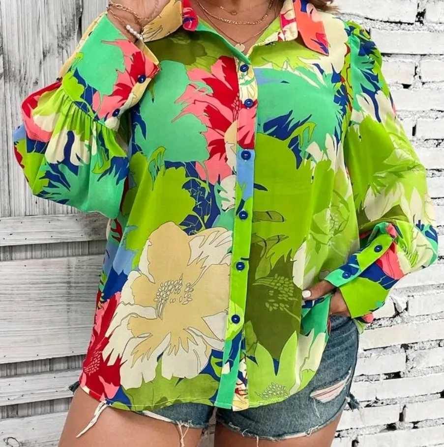 Free size floral shirt for women