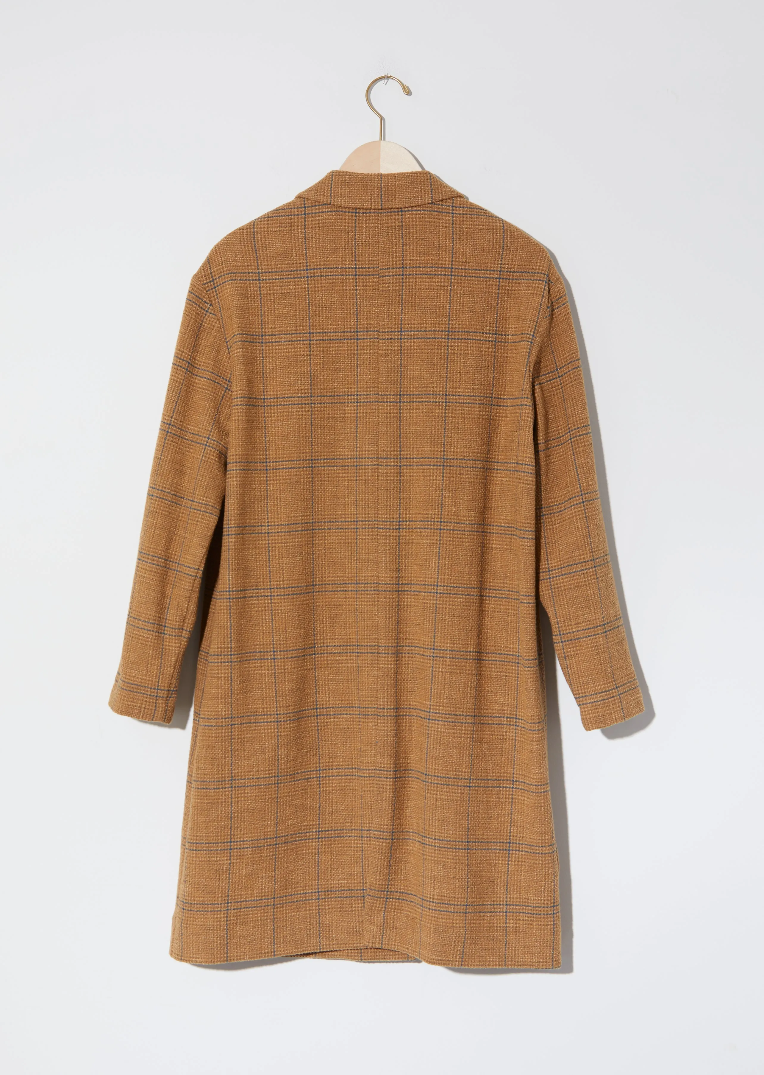 Glen Check Wool Blend Coat