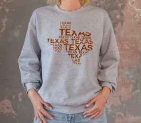 GlitterTexas Shirt, Texas Tees ,Texas Shirt, Texas Orange Tshirt, Womens Texas T shirt, Unisex Texas T-shirt, Texas Longhorns