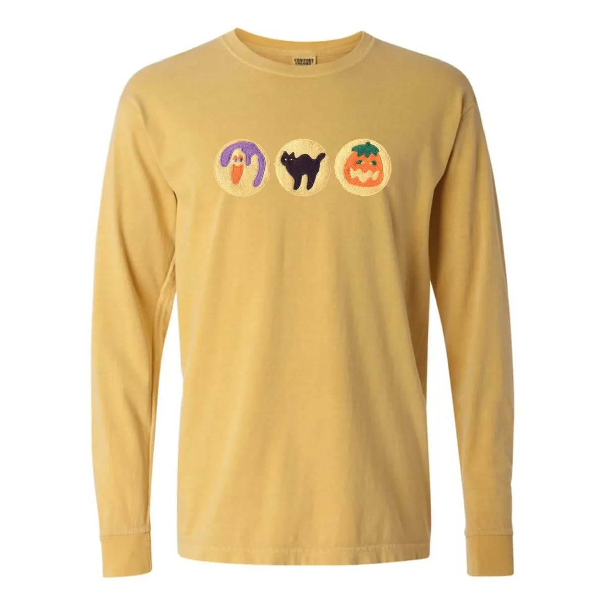 'Halloween Cookies' Embroidered Long Sleeve T-Shirt