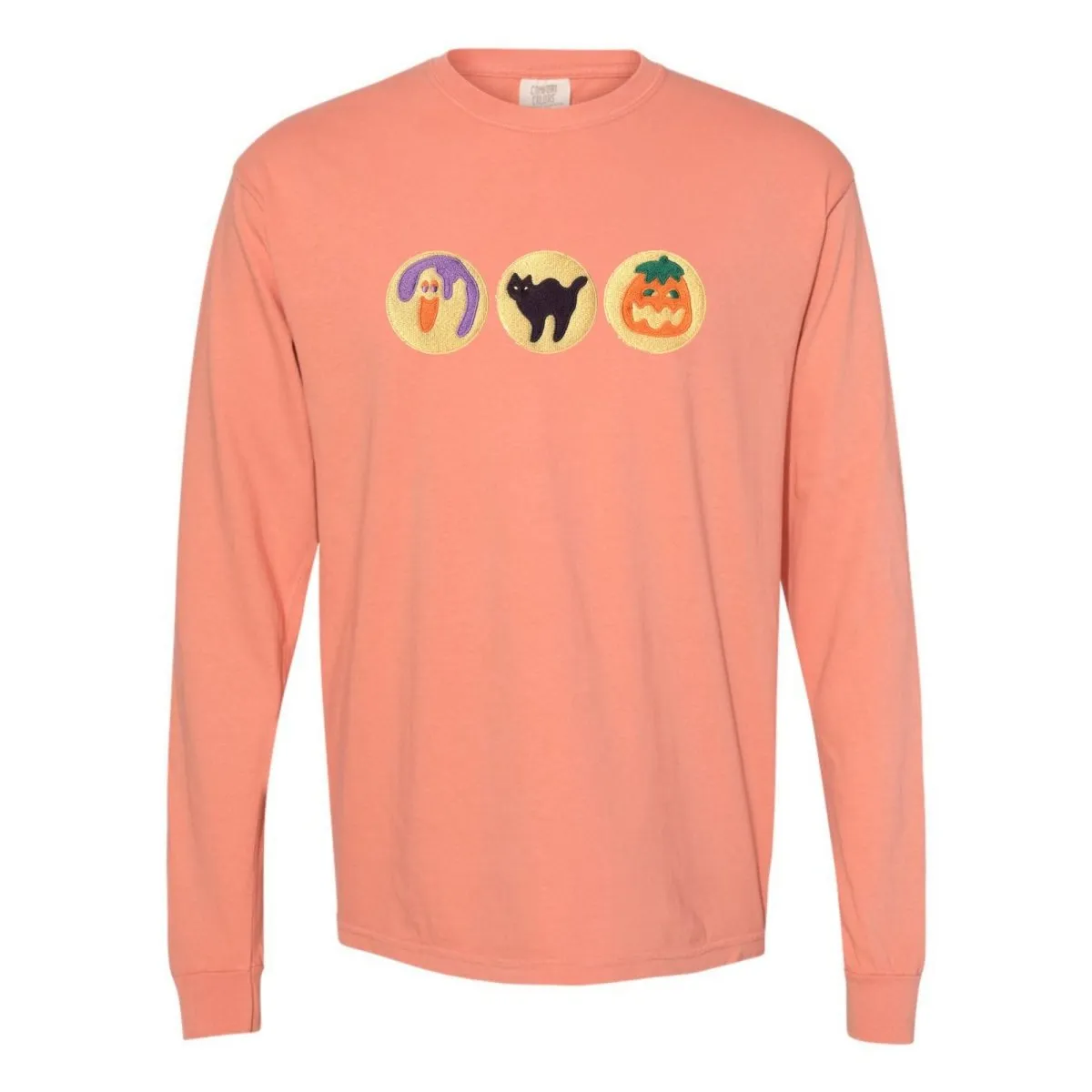 'Halloween Cookies' Embroidered Long Sleeve T-Shirt