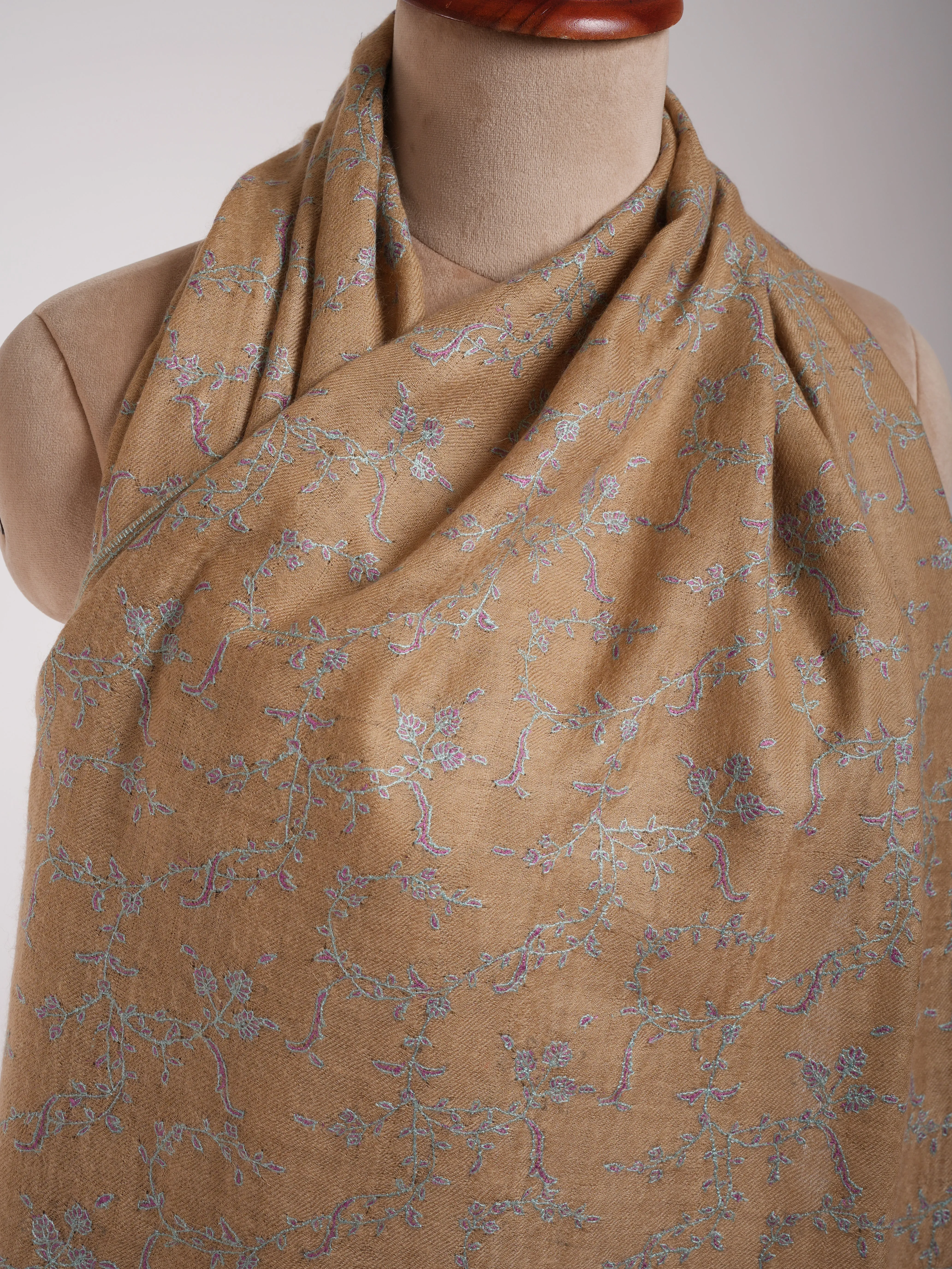 Hand Embroidered Lightweight Beautiful Cashmere Scarf