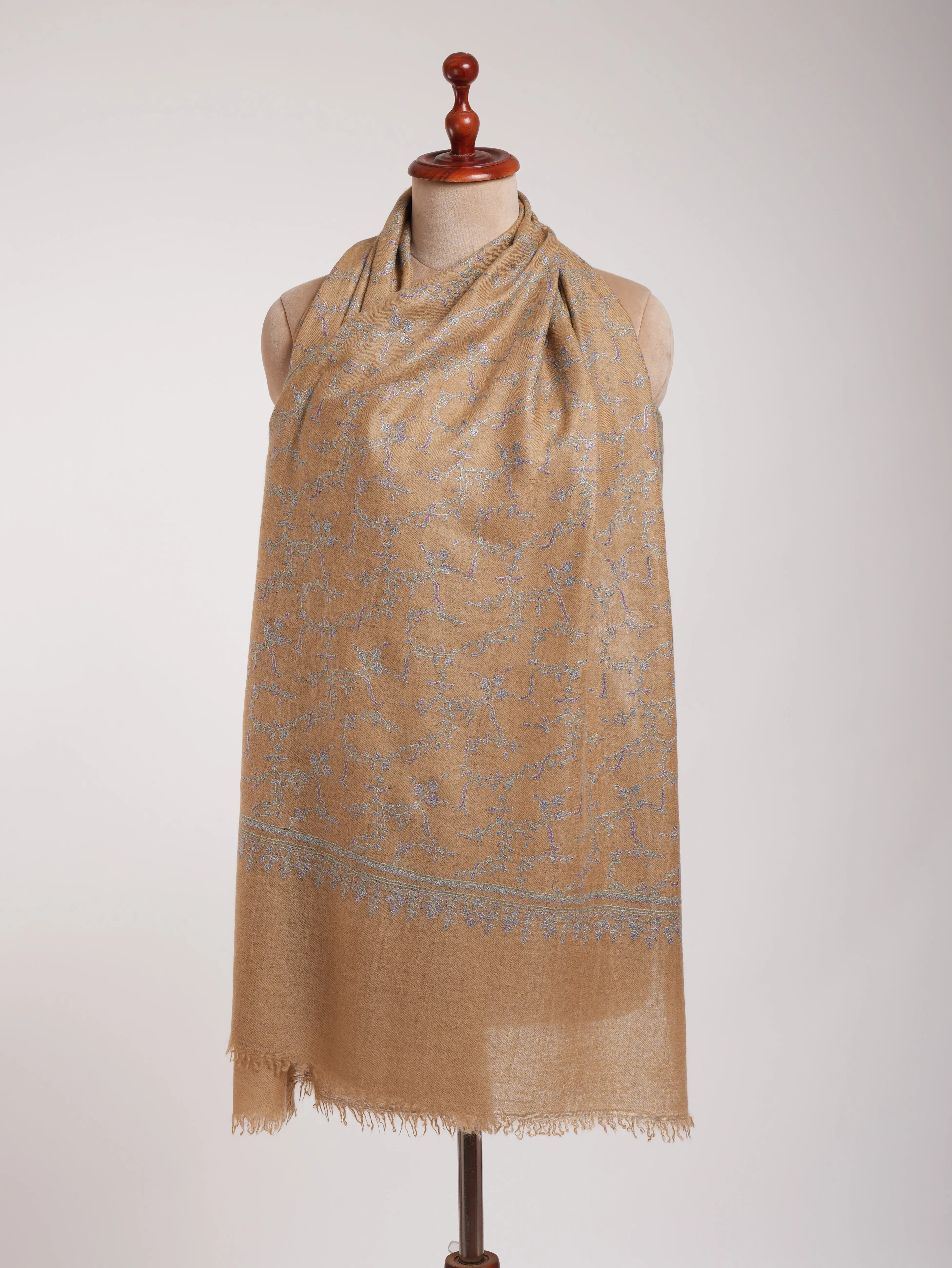 Hand Embroidered Lightweight Beautiful Cashmere Scarf