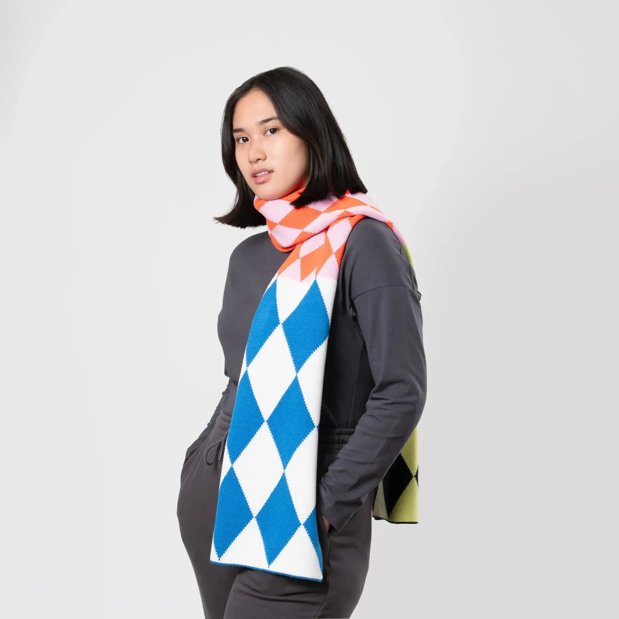 Harlequin Big Knit Scarf | Various | by VERLOOP