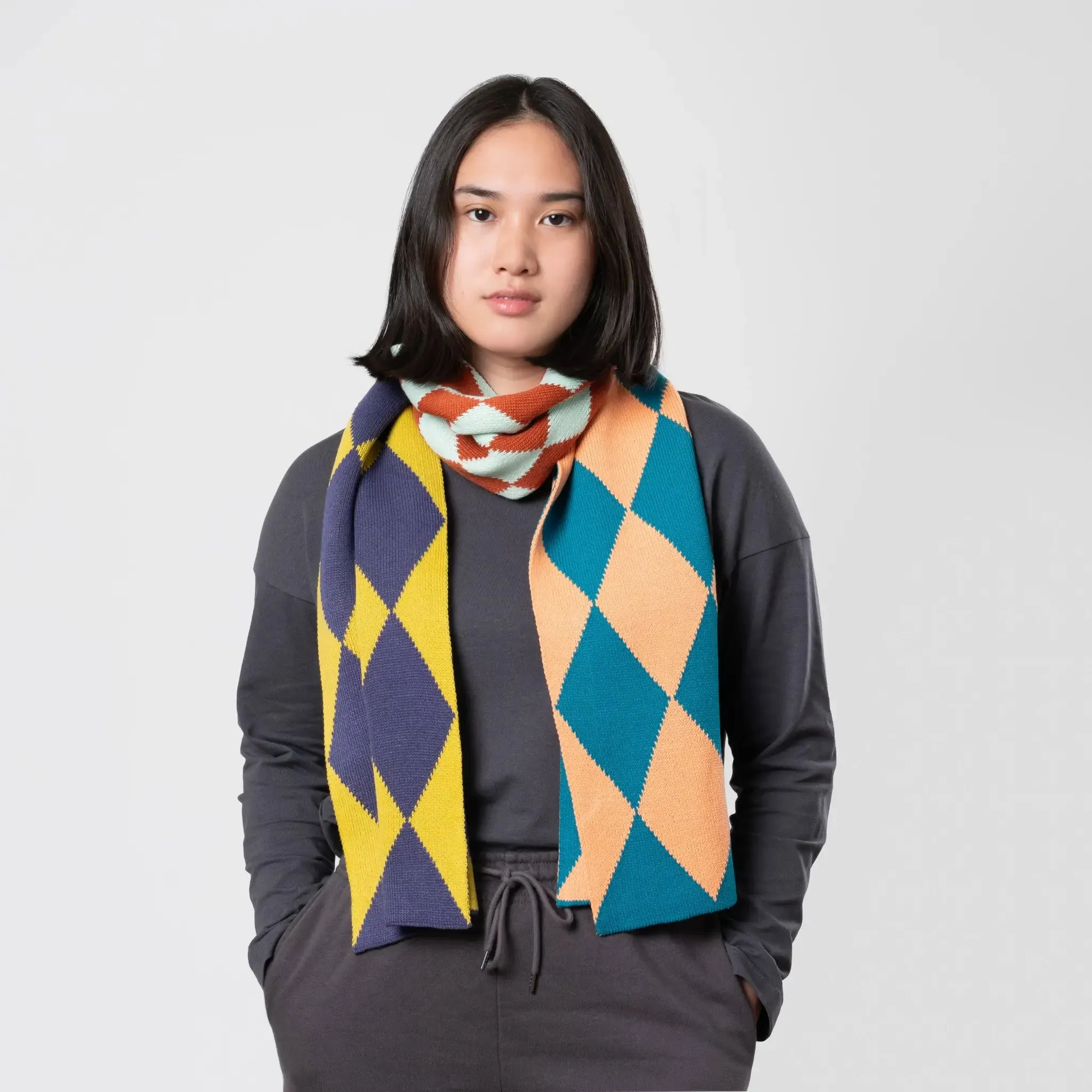 Harlequin Big Knit Scarf | Various | by VERLOOP