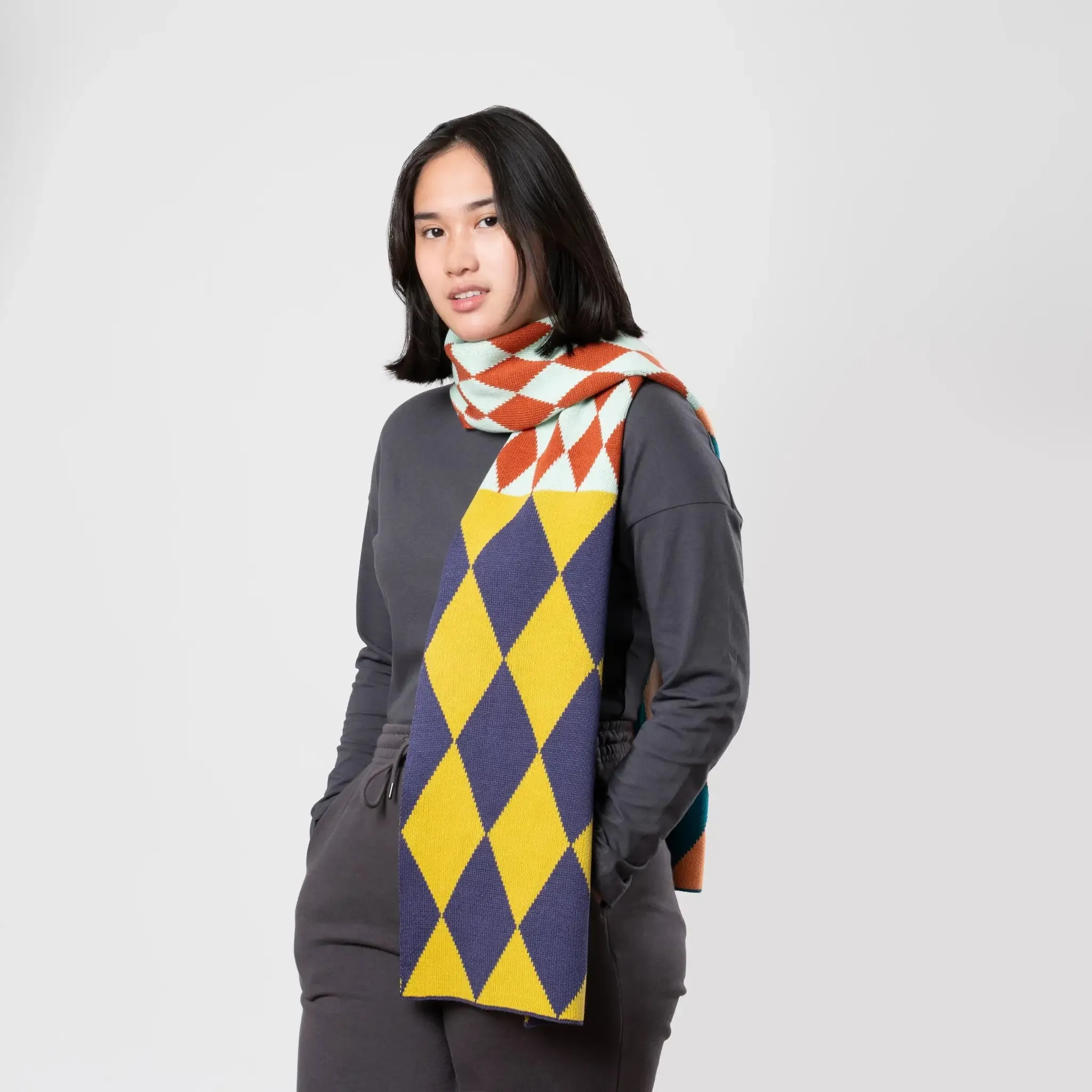 Harlequin Big Knit Scarf | Various | by VERLOOP