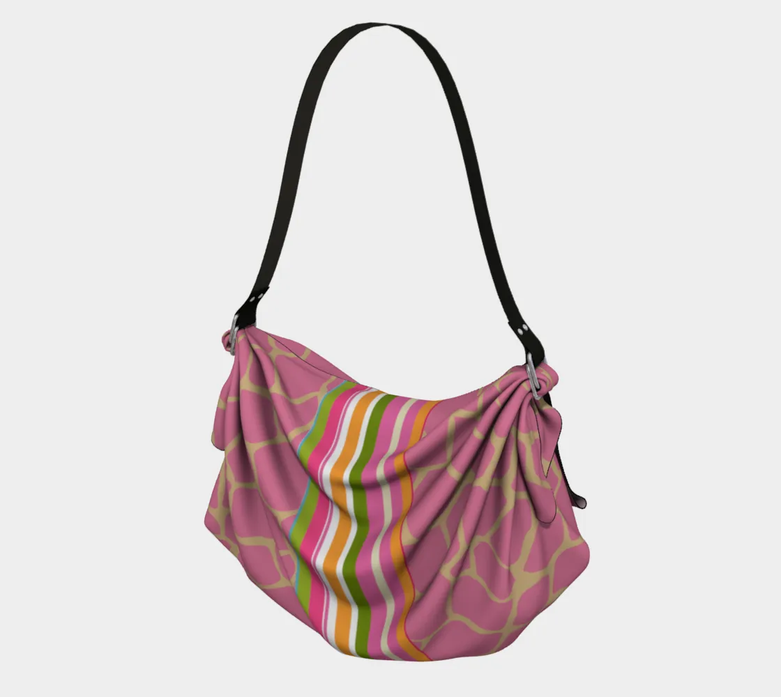 Hip-Hip-Hooray Pink Blush Giraffe Hobo Scarf Bag