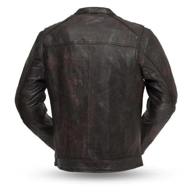 Hipster Men's Motorcycle Leather Jacket Size LARGE - Final Sale Ships Same Day