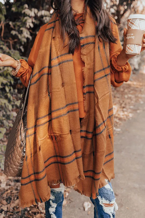 Hot Cider Sipping Distressed Scarf