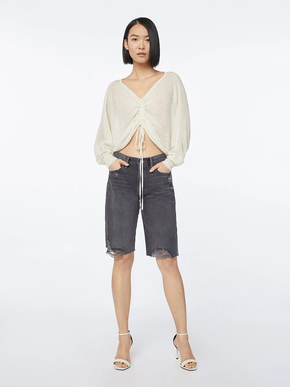 Imaan x FRAME Le Twisted Baggy Short -- Cornell