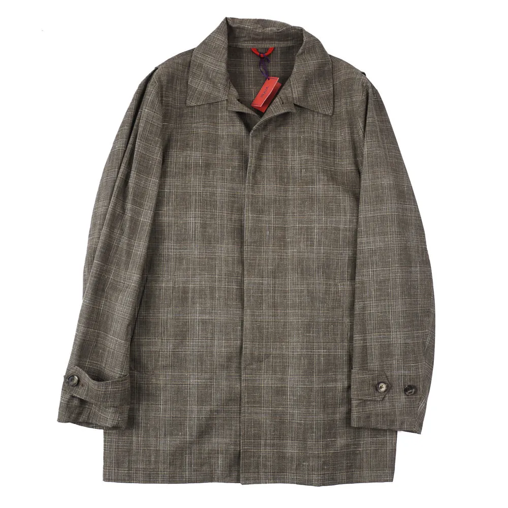 Isaia Lightweight Wool-Silk-Linen Coat