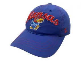 Kansas Jayhawks Zephyr WOMEN'S Blue Lightweight Adjustable Strap Slouch Hat Cap