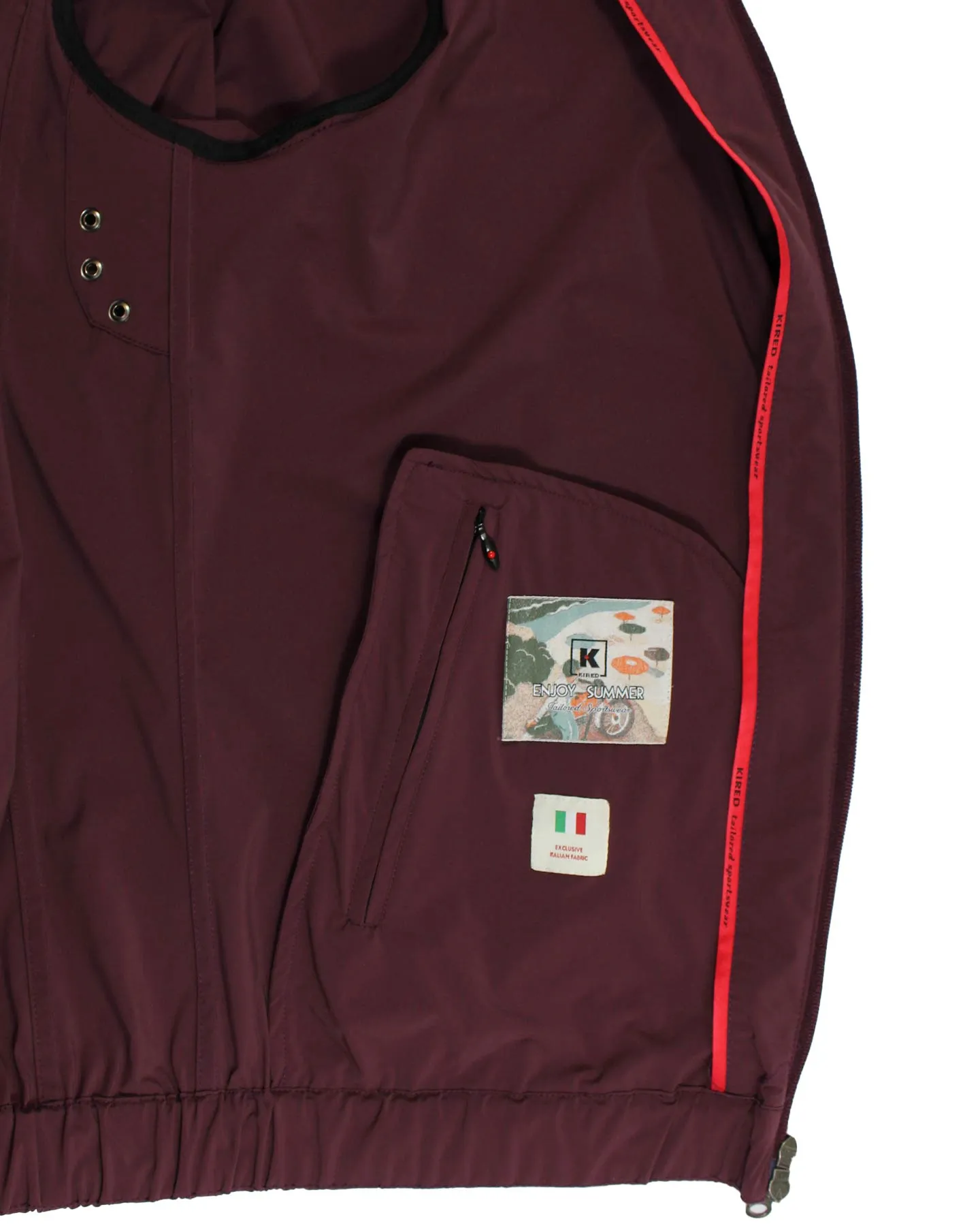 Kired Kiton Maroon Rain Coat - Lightweight Jacket - EU 52 / L SALE