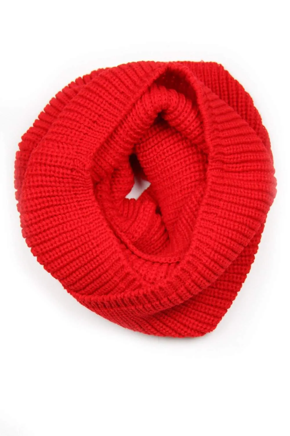 Knit Cowl / Red / Unisex