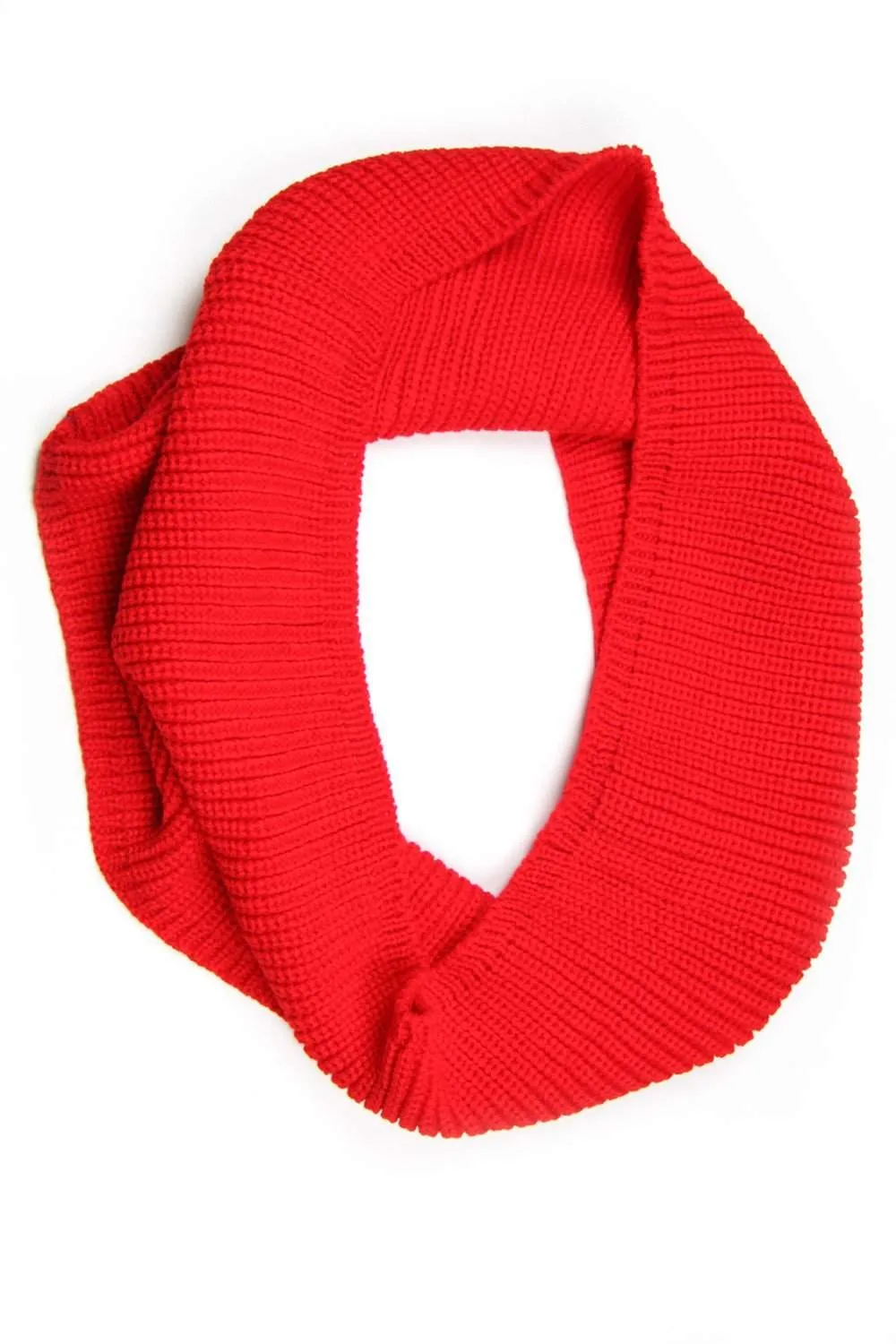 Knit Cowl / Red / Unisex