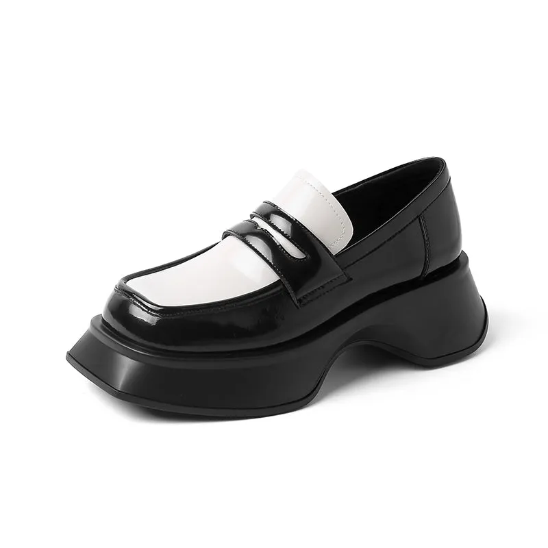 Kora Patchwork Platform Loafers for Women