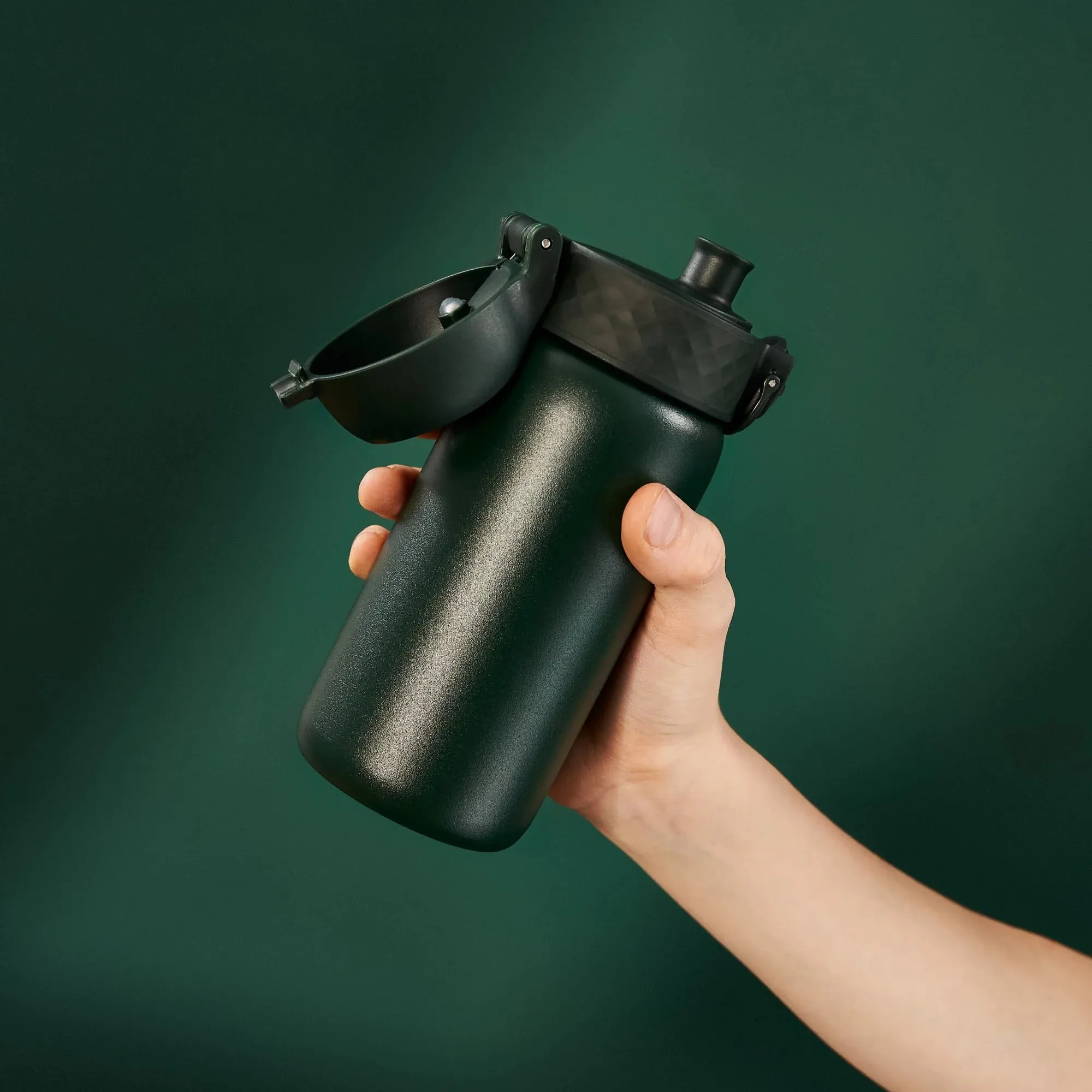 Leak Proof Thermal Steel Water Bottle, Insulated, Dark Green, 320ml (11oz)