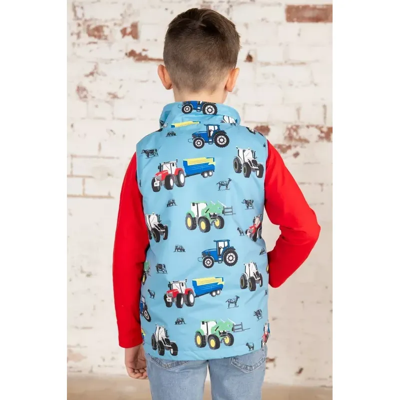 Lighthouse Boys Gilet Alex Tractor Print