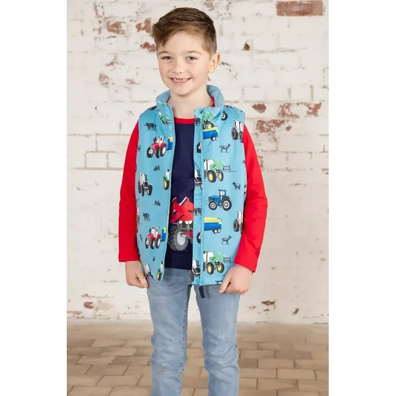 Lighthouse Boys Gilet Alex Tractor Print