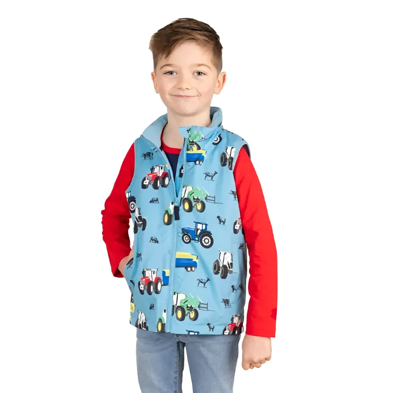 Lighthouse Boys Gilet Alex Tractor Print