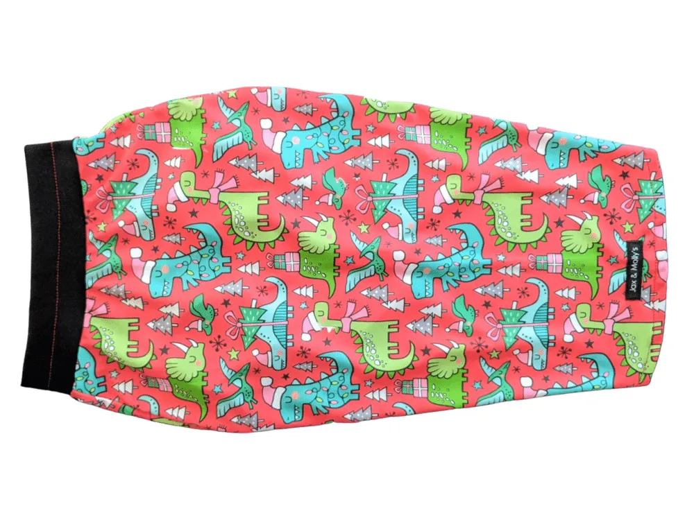 Lightweight Christmas Dino Dog Pajamas