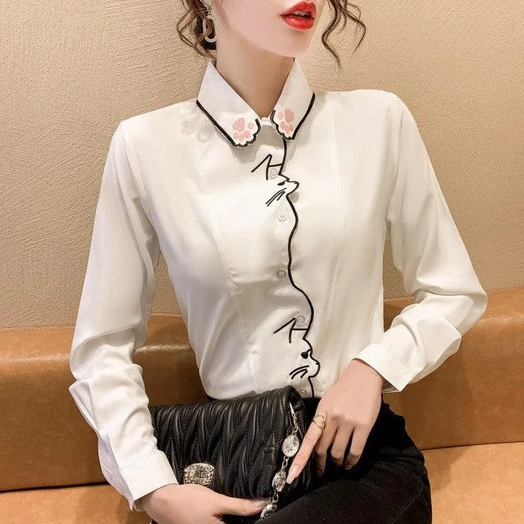 Little Miss Kitty White Blouse