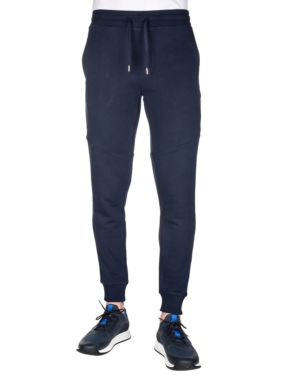 Logan Cuffed Navy Sweatpants Navy Blue